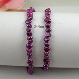 Small 3-4mm Purple Freshwater Pearl Beads One String Loose Pearl Jewelry