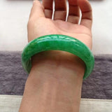 Natural Myanmar Jade A-Class Light Green Bracelet 54-62mm