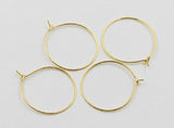 500Pcs Wine Glass Rings Charm Hoop Findings 30mm Earring Hoop Accessory