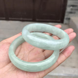 Natural Burmese Jadeite Light Bracelet 54-64mm Princess Jewelry Gift for Her