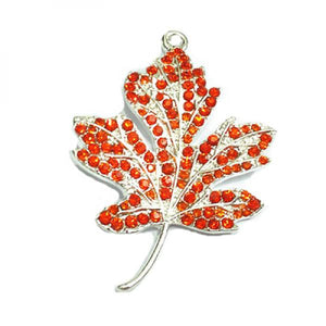 Autumn Leaf Rhinestone Pendant 10pc Lot for Chunky Necklace