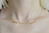 Double Name Necklace Three Names Necklace Jewelry Couple Necklace Family Choker