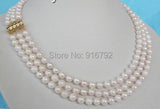 3-Strand Round South Sea Pearls Necklace