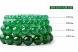 Natural Agate Green Beads Bangle Stretchy Bracelet 6-14mm
