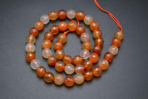 Faceted Red Carnelian Agate Stone Beads 4mm-12mm