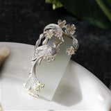 Phoenix Southern Silver Ornament Women's Hetian Jade Sweater Necklace Pendant