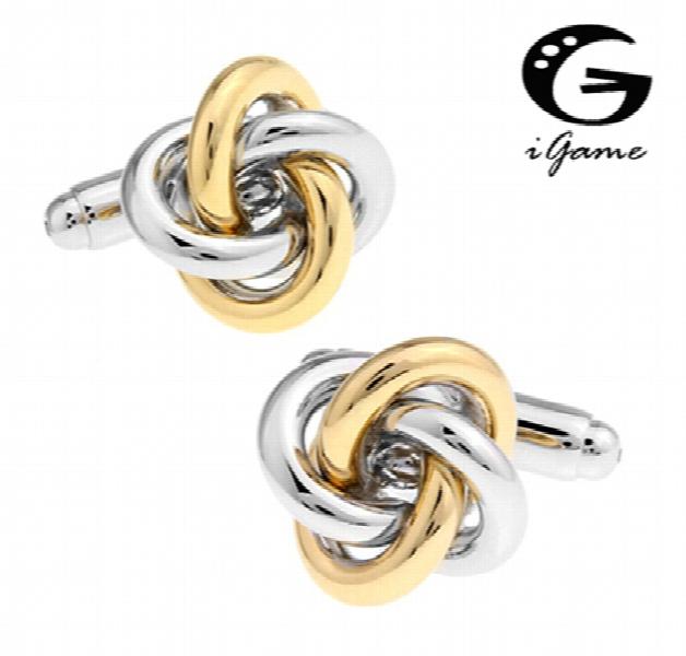 iGame Knot Cuff Links Silver Copper Knot Gift For Men