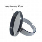 Adjustable Ring Base 18mm Blanks for DIY Jewelry