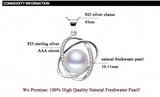 925 Sterling Silver Pearl Necklace Women's Jewelry Freshwater Pearl Pendant