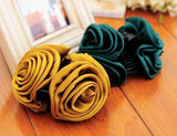 Ribbon Rose Flowers Hair Claws for Women Hair Accessories