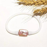 Pearl Jewelry Lavender Baroque Pearl Silicone Bracelet Water Proof