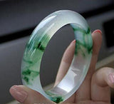 Natural Ice Flower Jadeite Bracelet Pit Female
