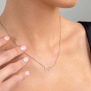Petite Name Necklace - Personalized Stainless Steel Necklace