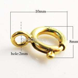 Gold-Filled Ring Clasp for Necklace, Beadsnice Jump Ring