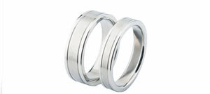 Stainless Steel & Titanium Couple Rings