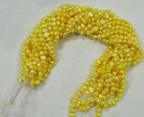 AAA 8-9 MM Lemon Freshwater Pearl Baroque Beads Necklace