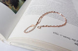 925 Silver Double Rows Golds Beads Bracelet for Women