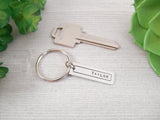 Tiny Name Handmade Stainless Keychain-Personalized Nameplate Keychain