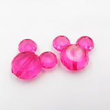 50pcs Transparent Acrylic Mouse Beads Chunky DIY Hand Jewelry