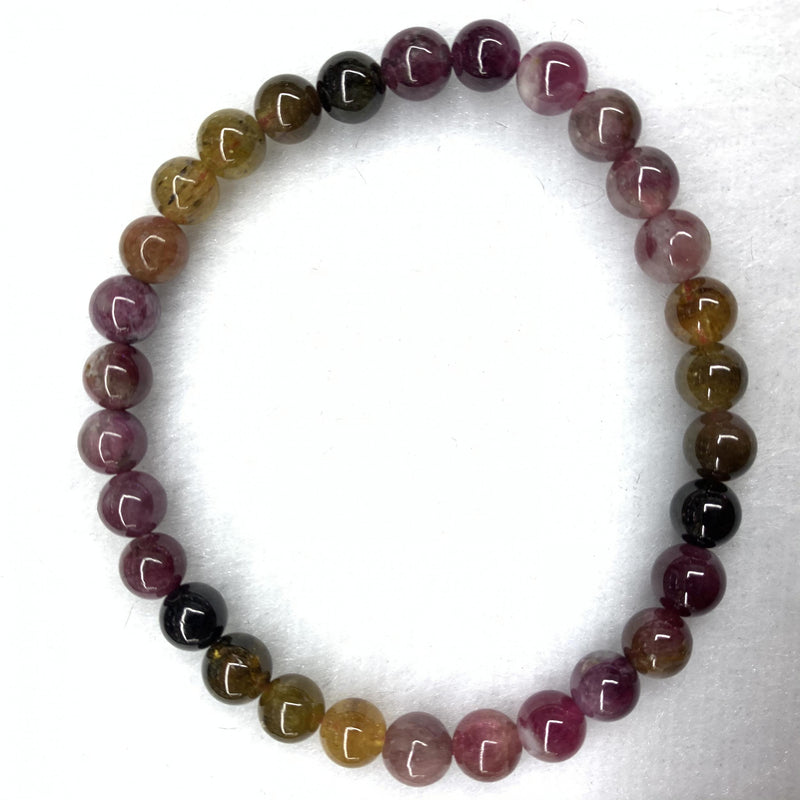 Natural Tourmaline 6mm Round Beads Bracelet DIY Jewelry Making