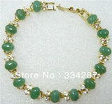 Green/Pink/Natural Jade Bracelet - Stunning 5-Color Bracelet