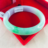 Zheru Jewelry Natural Jadeite Bracelet Light Violet Tricolor 52-61mm Female Gift
