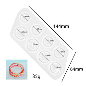 8Pcs Silicone Ring Mold Set for Resin Jewelry US Size 5-12