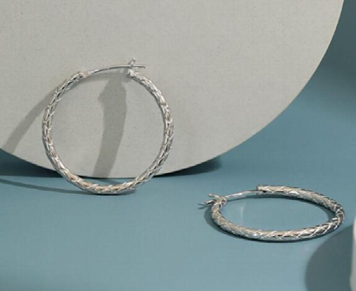Femme Round Hoop Earrings 925 Sterling Silver 18k Cuff Earrings