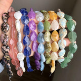 Faceted Amethysts Turquoises Water Drop Beads DIY Bracelet Accessories