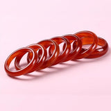 Zheru Natural Agate Chalcedony Red Bracelet 54mm-64mm