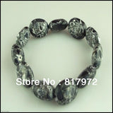 5pcs Howlite Bead Bangle Bracelet Elastic Adjustable Party Charm