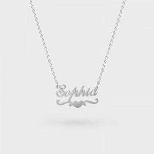 Heart Name Necklace by NOKMIT - Personalized Stainless Necklace