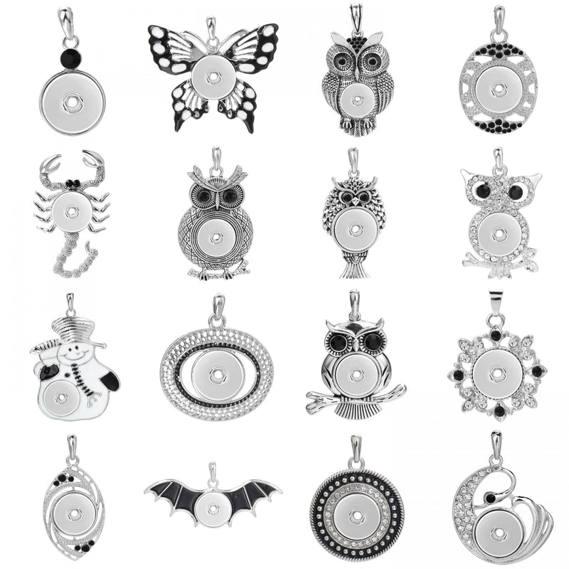 10pcs Snap Pendant Necklace 18mm Snap Button DIY Jewelry
