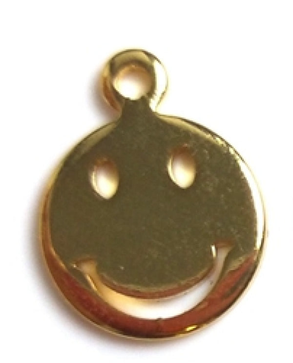 5pcs Plated Smile-Face Pendant for Jewelry Making