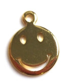 5pcs Plated Smile-Face Pendant for Jewelry Making