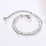 Leaf Zircon Bracelet for Women, Party Gift