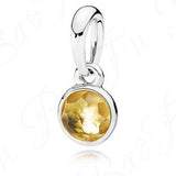 925 Silver December Charm Bracelet Necklace Pendant DIY Jewelry