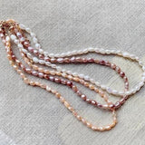 Baroque Pearl Necklace 5-6mm Small Rice Fine Jewelry Freshwater Choker