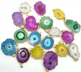 Gem Stone Quartz Crystal Agates Pendant for DIY Jewelry Making