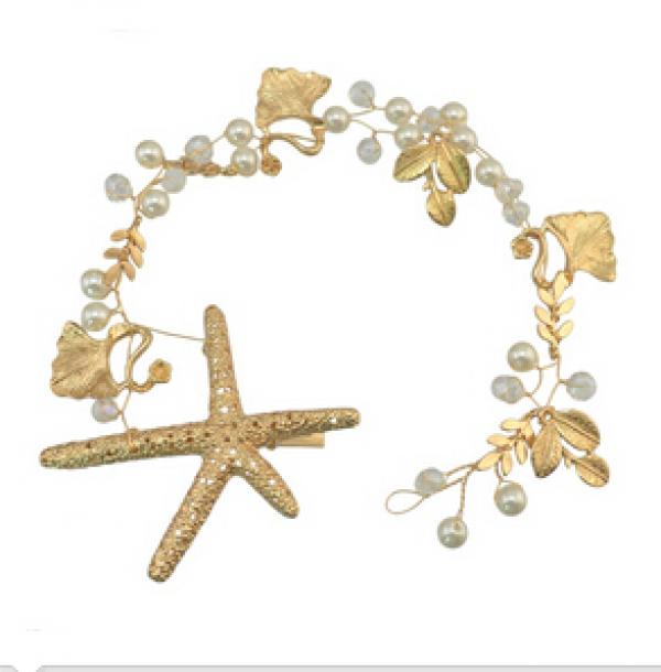 Starfish Star Hairpins Bridal Hair Accessories Headband Bride Tiaras