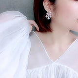 Pink Diamond Fairy Princess Earrings Tassel Sweet Retro Light Earrings