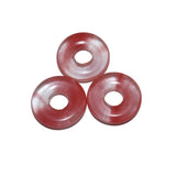 5pcs Natural Stone Donut Charm Pendant Beads Jewelry Making DIY 18mm