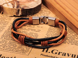 Vintage Leather Hemp Friendship Surfer Bracelet Men