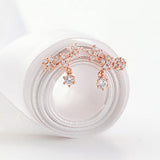 925 Sterling Silver Zircon Flower Stud Earrings