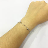 925 Silver 3 Mini Vocal Sound Bell Bracelet Silver Bead Chain Kids Bangle