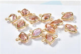 30pcs Glass Core Decoration Irregular Copper Charms DIY Jewelry Making