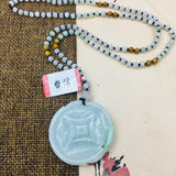 Emerald Jade Carved Green Rat Zodiac Pendant Necklace