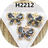 50PCS 20*18MM Butterfly Enamel DIY Charms for Jewelry Making