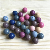 8-20mm Dark Chunky Acrylic Solid Beads for Necklace Making