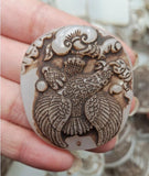 Natural Hand-carve Antique Jade Necklace Pendant Jewelry Men Women